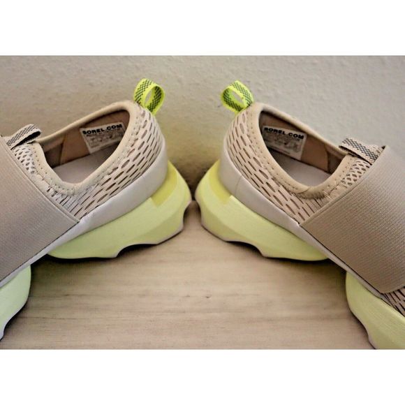 Sorel NL4698 278 Women's Sz 7 Gray/Bolt Green Kinetic Impact Strap Sneakers $140 - Picture 7 of 10